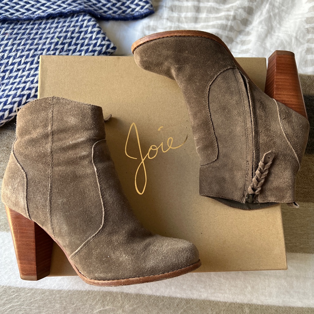 Taupe Suede Joie Booties
